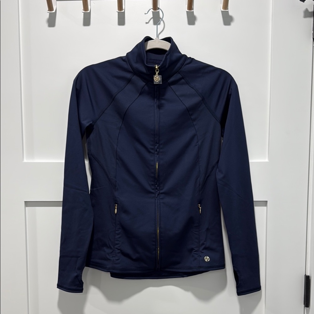 Lilly Pulitzer Navy Full-Zip Performance Jacket